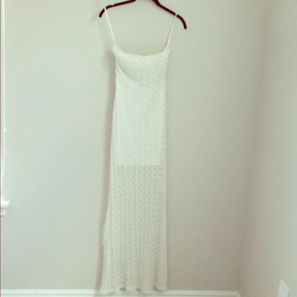 Cute White Strapless Bodycon Maxi Dress